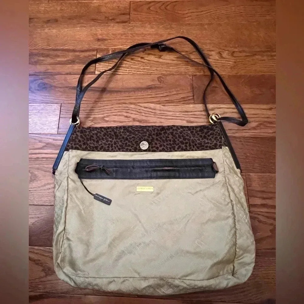Vintage 80s- BOTTEGA VENETA Leopard Shoulder Bag Made In Italy - Picture 10 of 16
